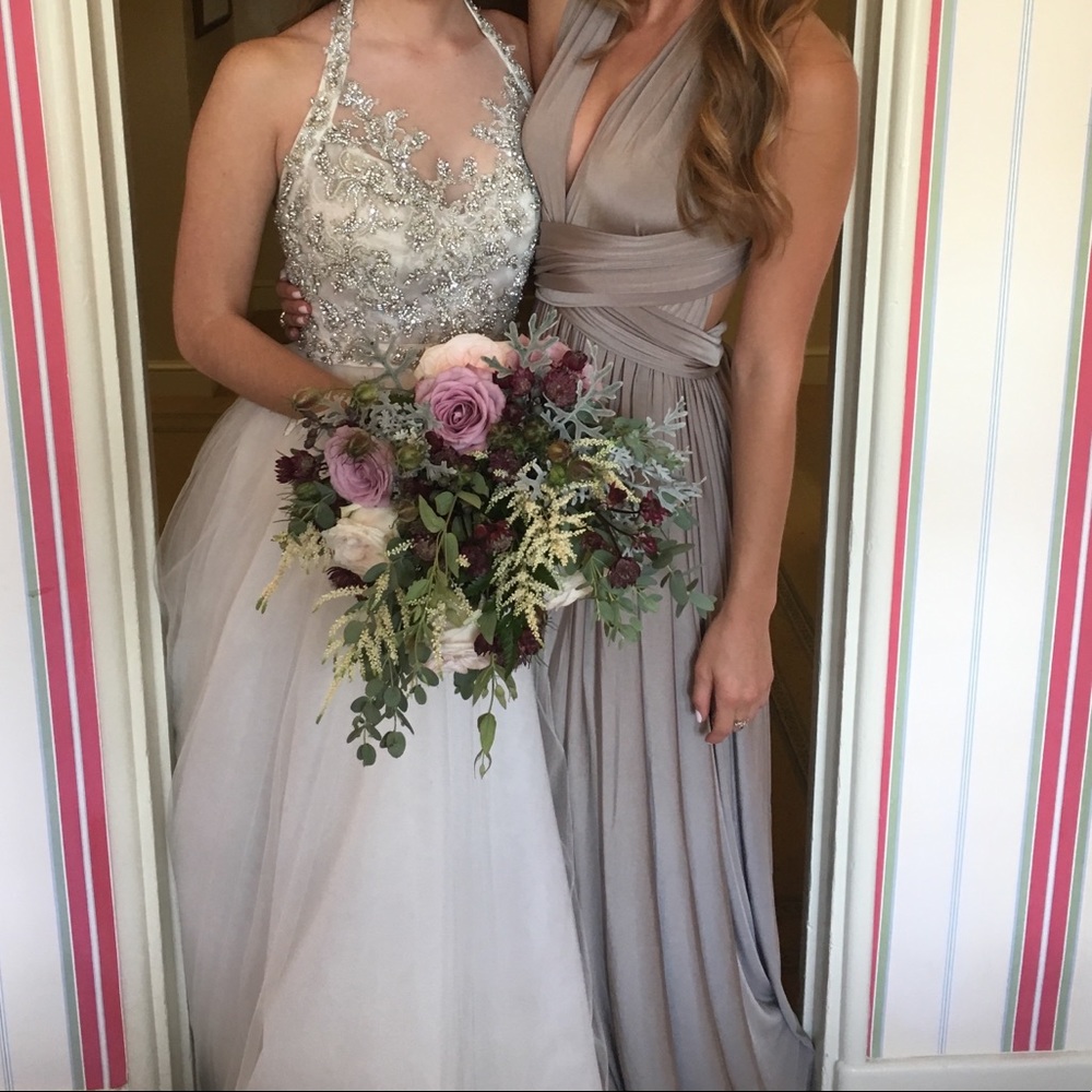 Eliza & Ethan Wrap Dress - Champagne